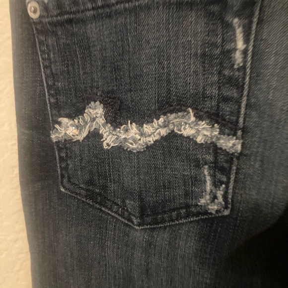 7 For All Mankind Indigo Straight Leg Jeans - Picture 4 of 4